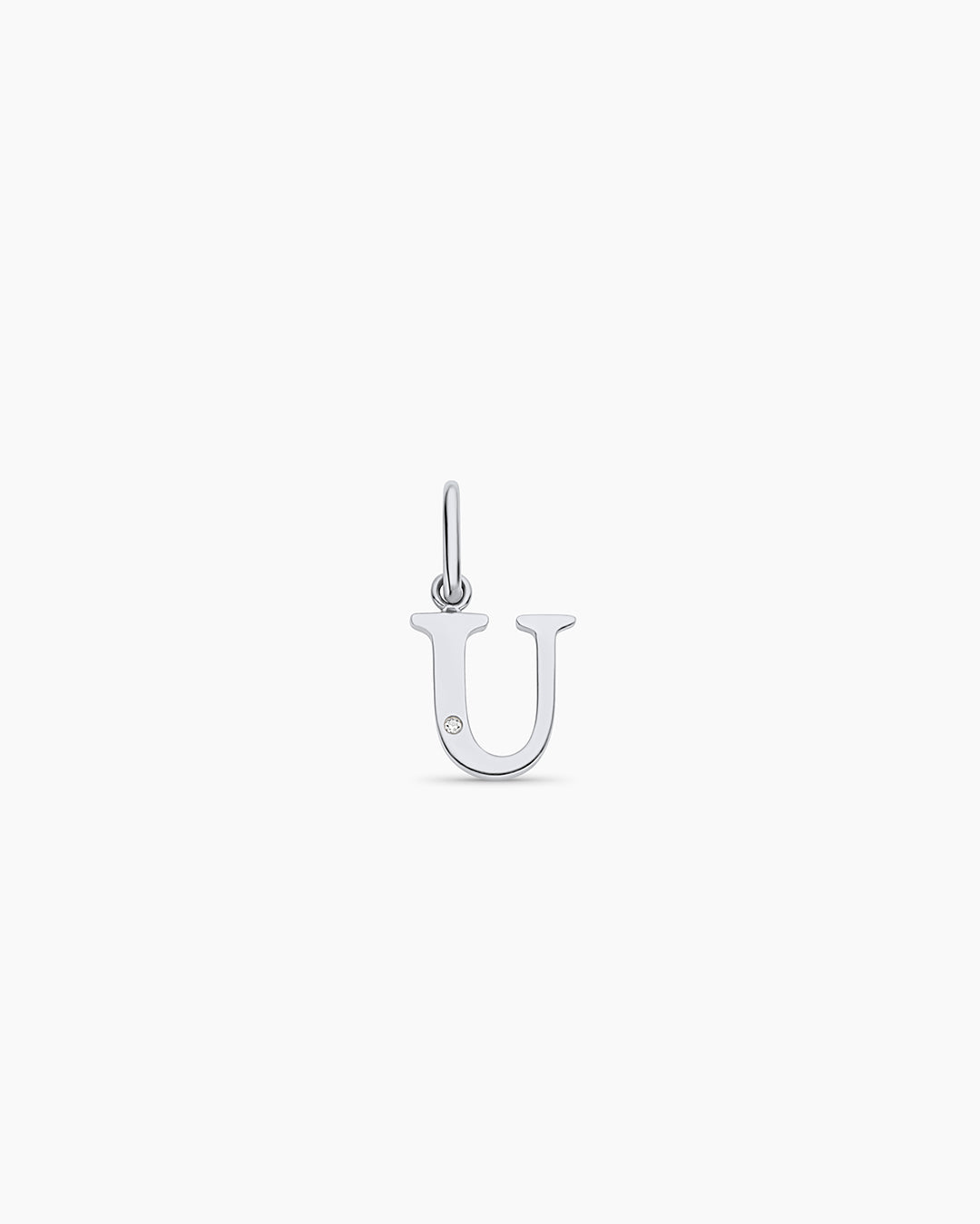 14K Diamond Vintage Alphabet Charm