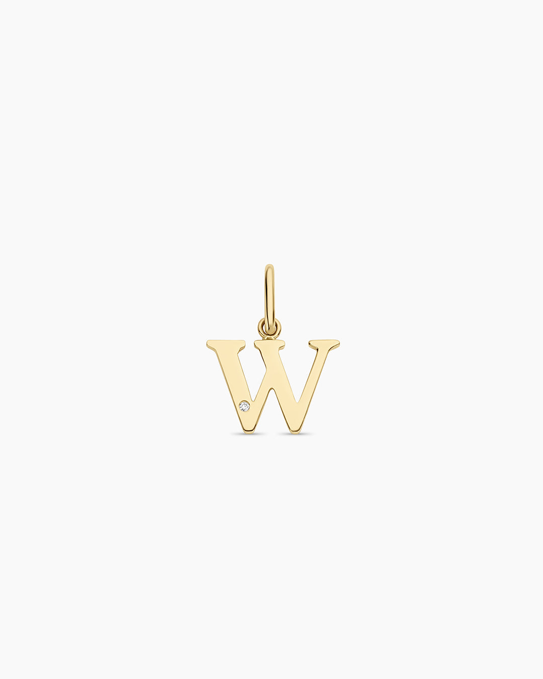 14K Diamond Vintage Alphabet Charm