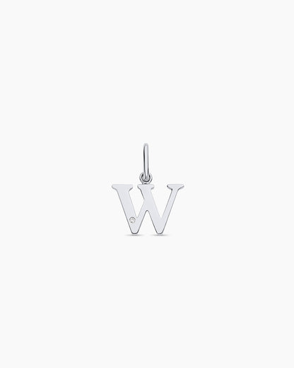 14K Diamond Vintage Alphabet Charm