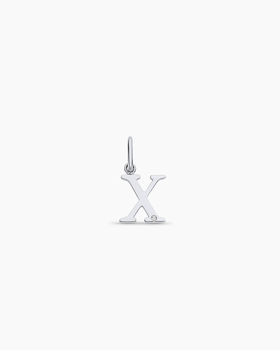 14K Diamond Vintage Alphabet Charm