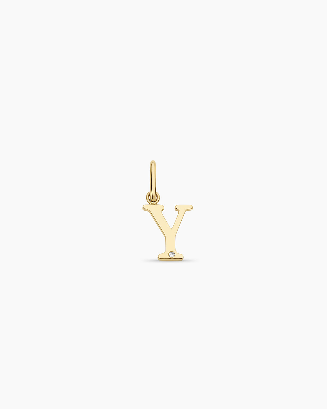 14K Diamond Vintage Alphabet Charm