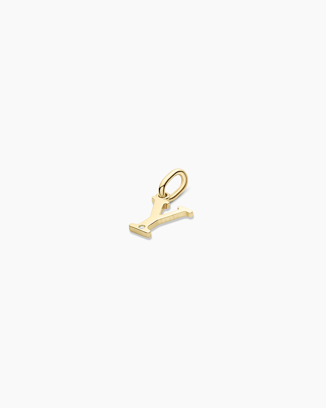 14K Diamond Vintage Alphabet Charm