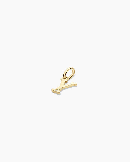 14K Diamond Vintage Alphabet Charm