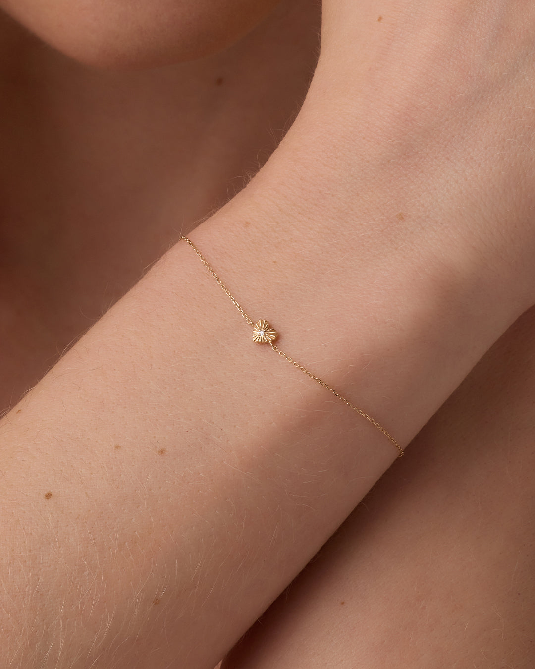 14K Diamond Vintage Heart Bracelet