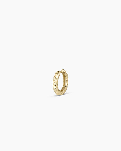 14K Gold Crew Helium Single Huggie