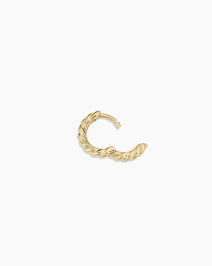 14K Gold Crew Helium Single Huggie