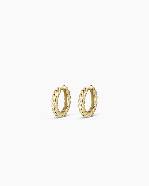 14K Gold Crew Helium Huggies