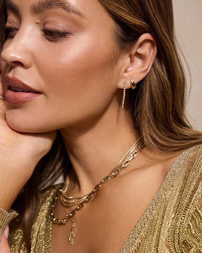 14K Lab Grown Diamond Classic Tennis Drop Single Earring