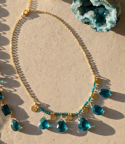 Teal Topaz Statement Necklace