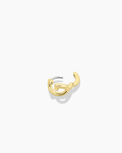 Alphabet Single Huggie