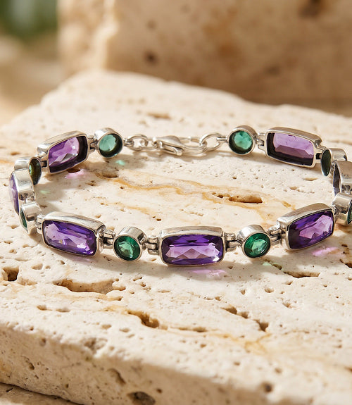 Sterling Silver Gemstone Bracelet