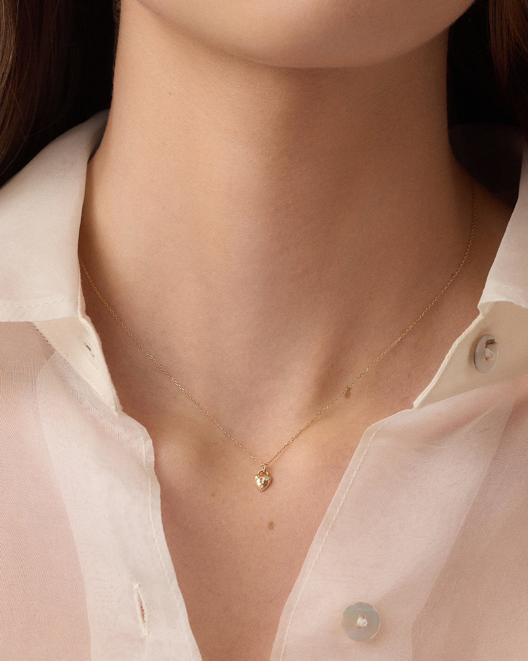 14K Diamond Bond Lock Necklace
