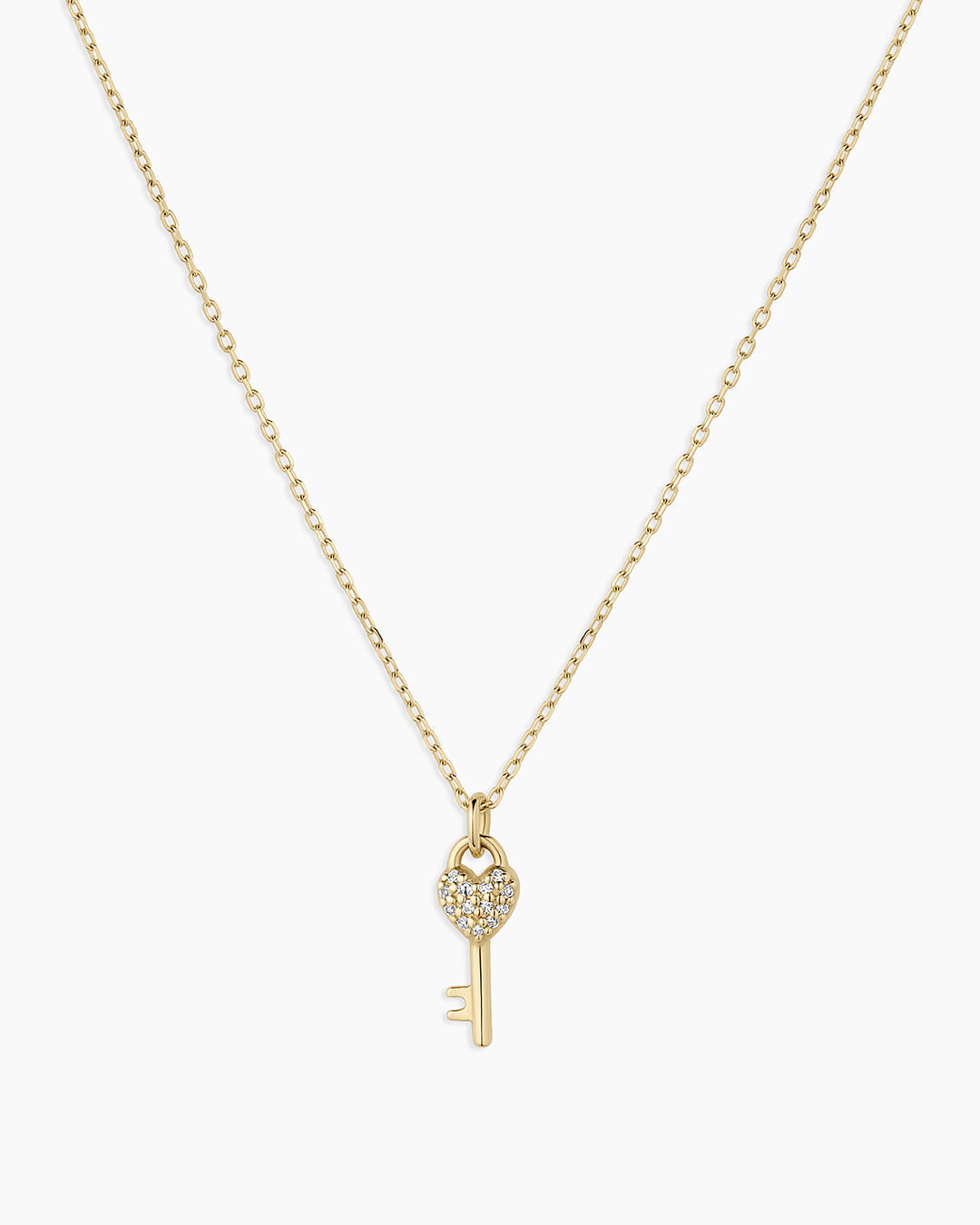 14K Diamond Bond Key Necklace