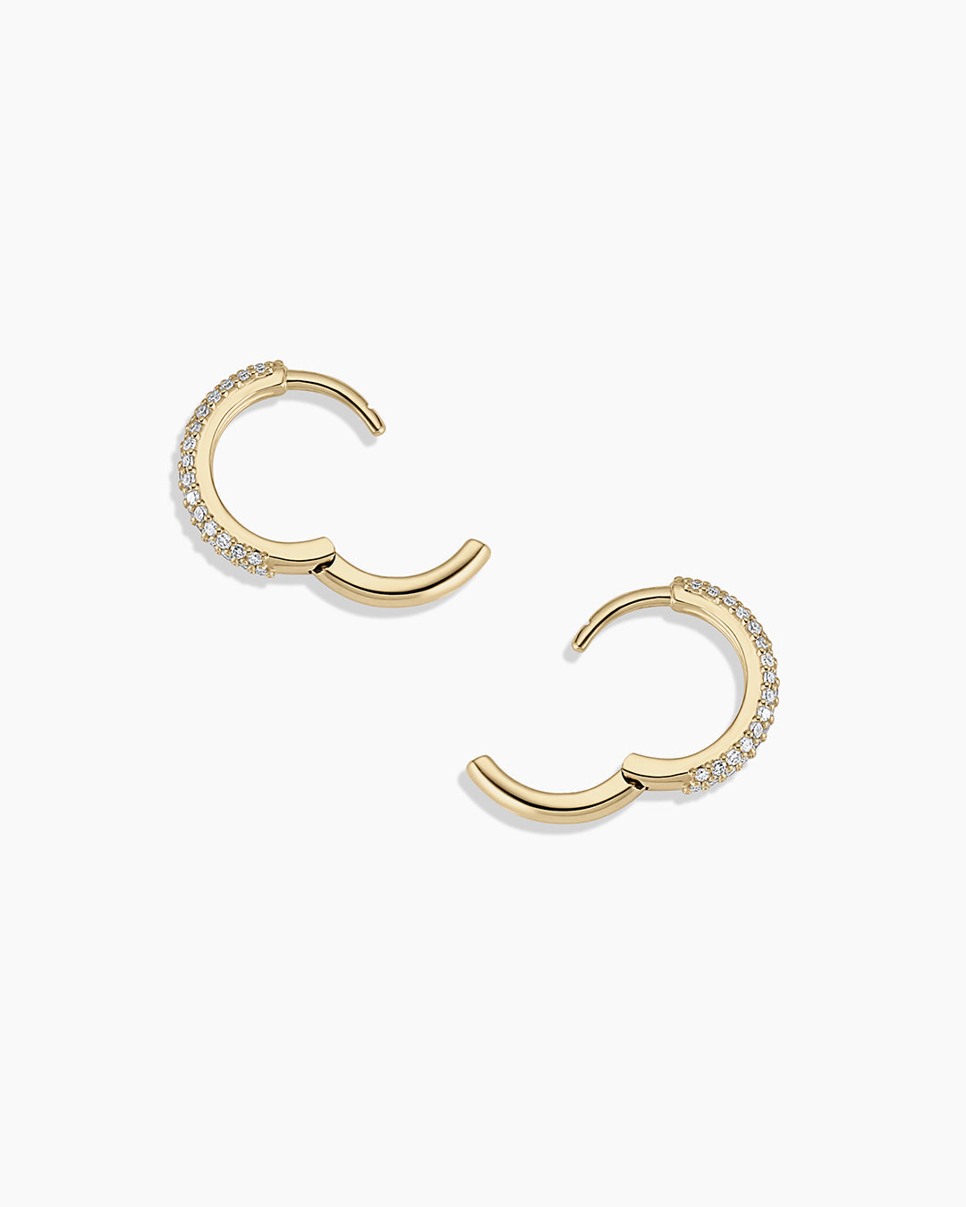 14K Diamond Paseo Huggies