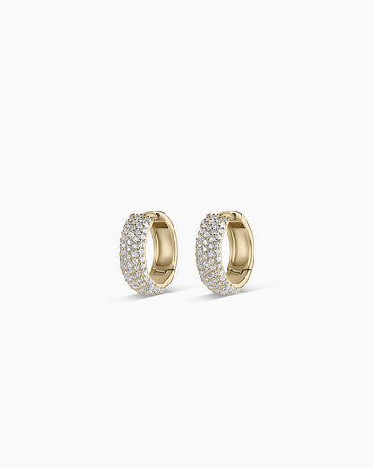14K Diamond Paseo Statement Huggies