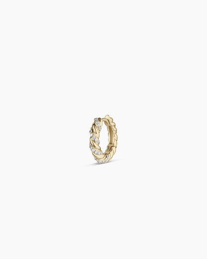14K Diamond Crew Single Huggie