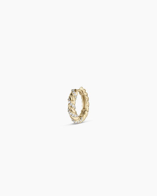 14K Diamond Crew Single Huggie
