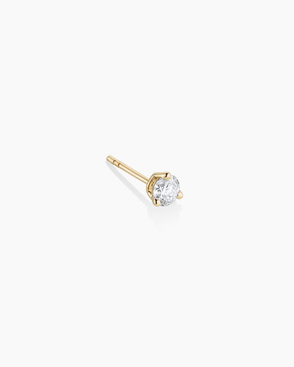 14K Lab Grown Diamond Solitaire Single Stud