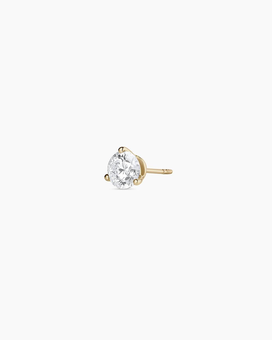 14K Lab Grown Diamond Solitaire Single Stud