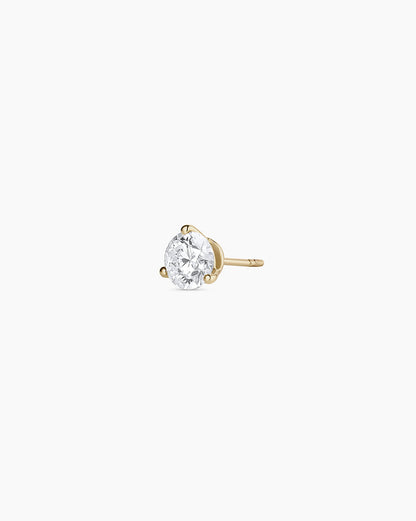 14K Lab Grown Diamond Solitaire Single Stud