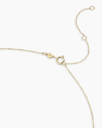 14K Diamond Script Alphabet Charm Necklace