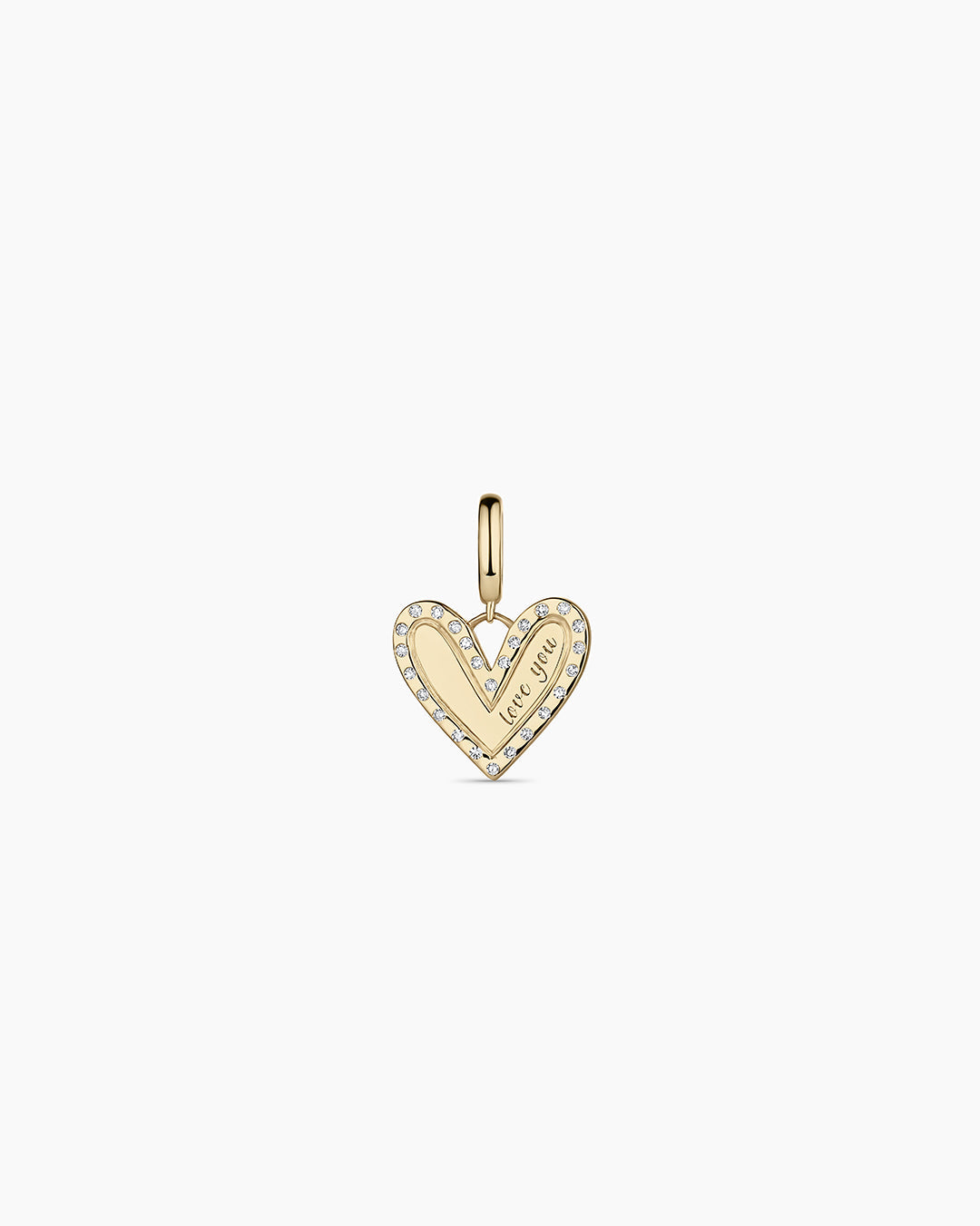 14K Diamond Adore Love Charm