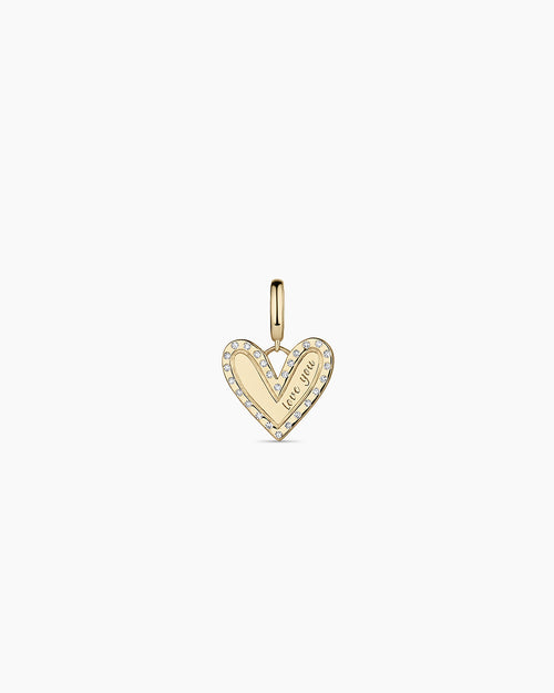 14K Diamond Adore Love Charm