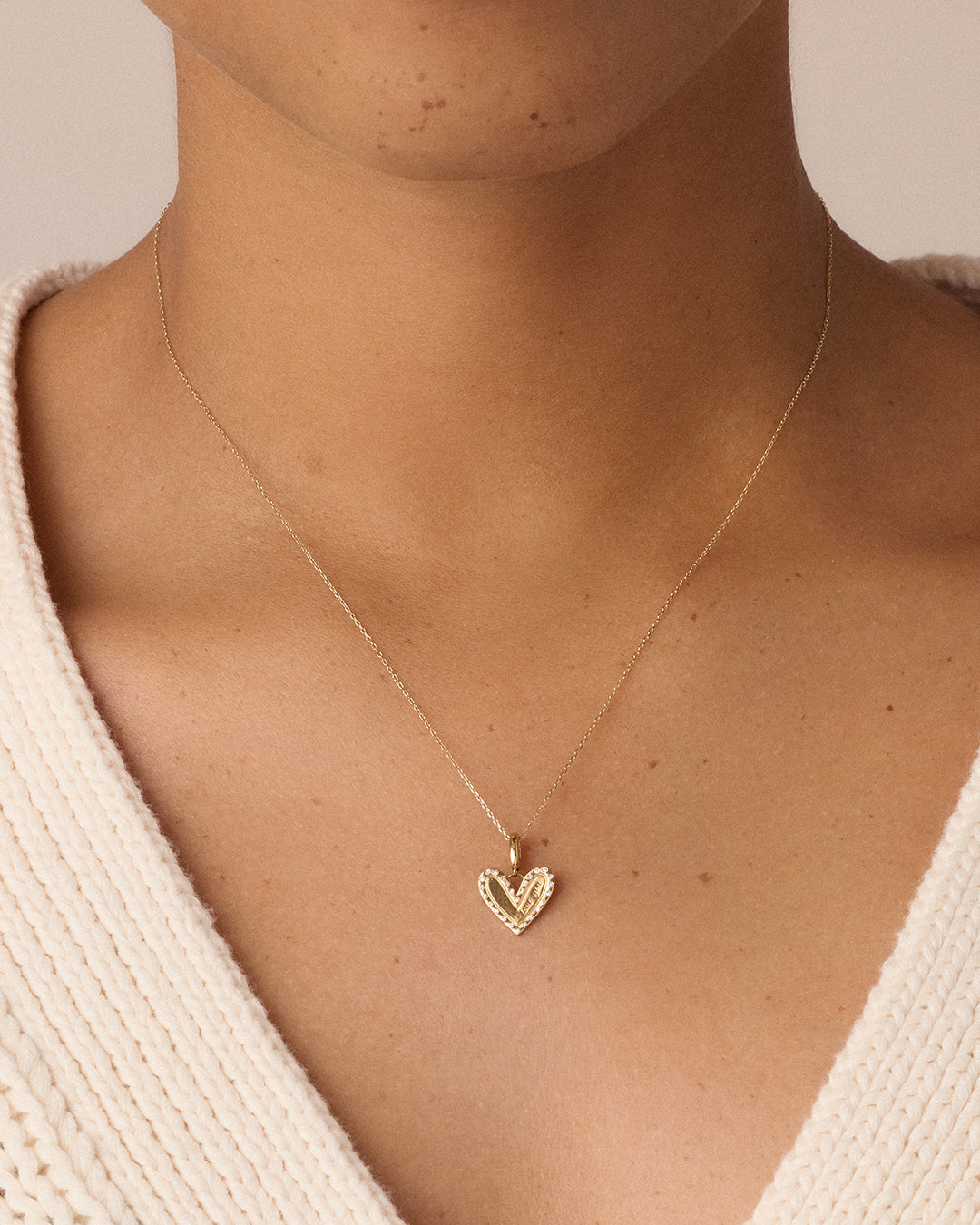 14K Diamond Adore Love Charm