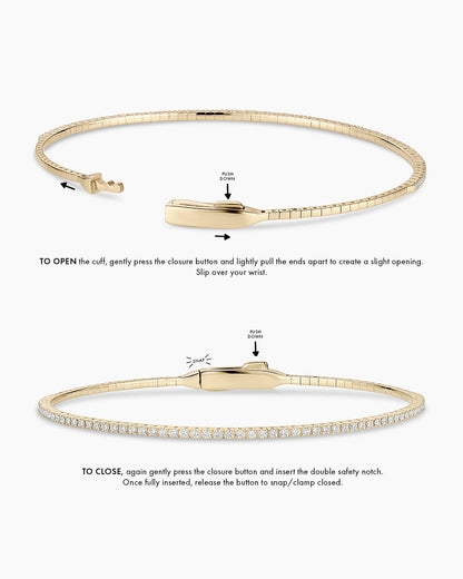 14K Diamond Melbourne Cuff