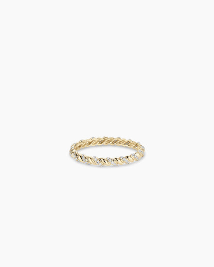 14K Diamond Crew Ring
