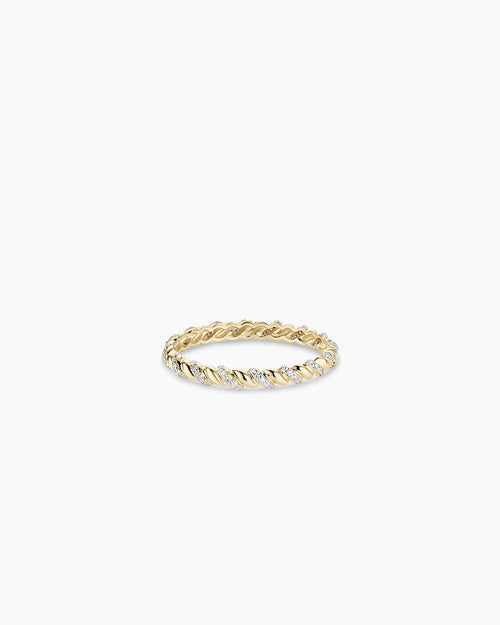 14K Diamond Crew Ring