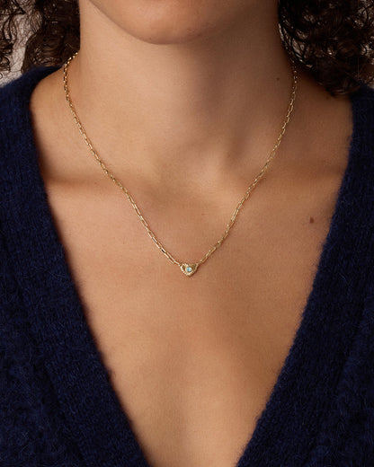 Birthstone Heart Necklace