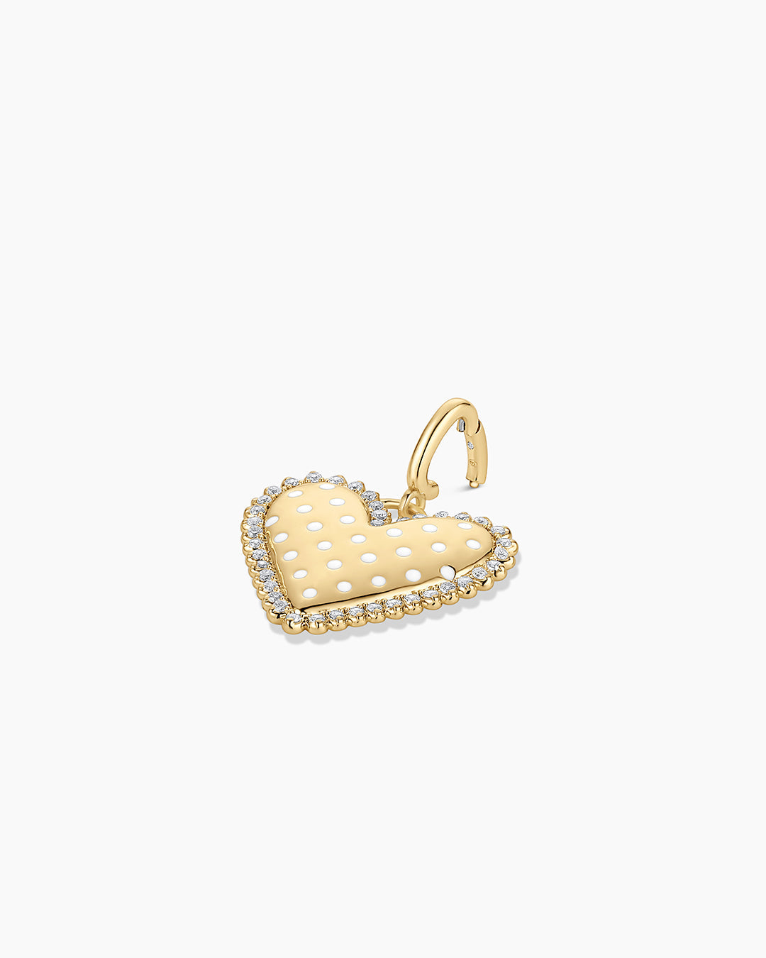 Vintage Heart Dot Parker Charm