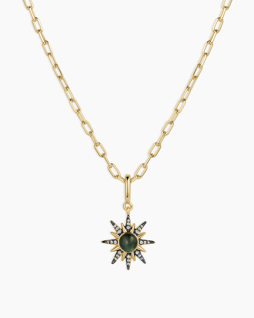 Vintage Burst Charm Necklace