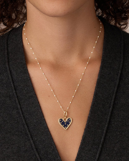 Vintage Heart Star Charm Necklace