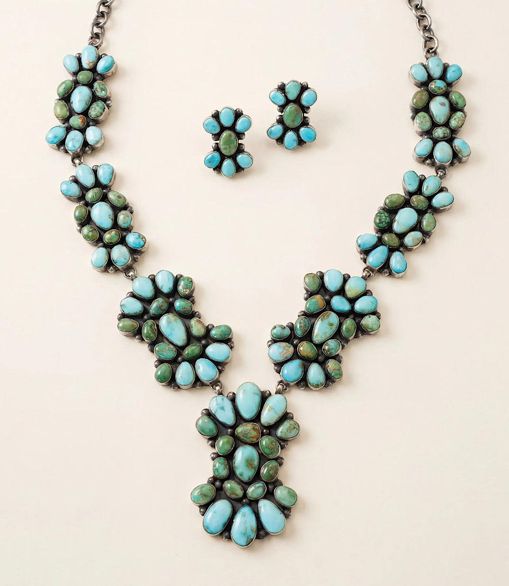 Sonoran Gold Turquoise Necklace And Earring Set