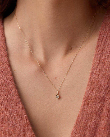 14K Lab Grown Diamond Heart Charm