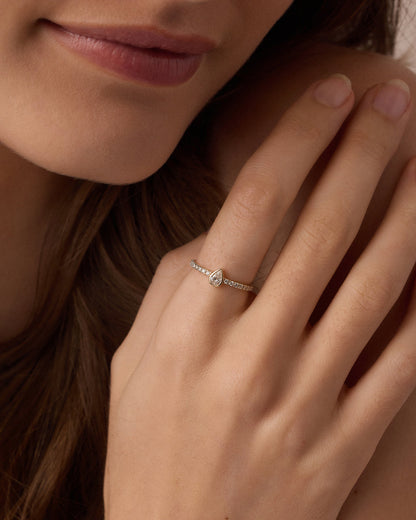14K Lab Grown Diamond Pear Eternity Ring