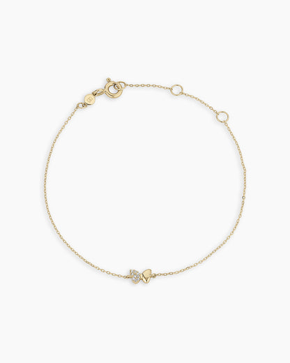 14K Diamond Bond Butterfly Bracelet