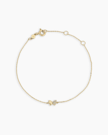14K Diamond Bond Butterfly Bracelet