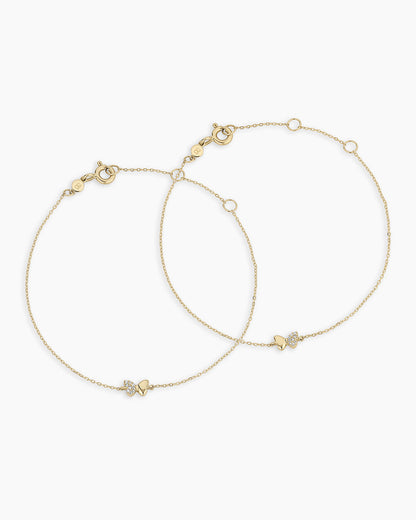 14K Diamond Bond Butterfly Bracelet