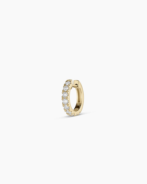 14K Lab Grown Diamond Eternity Single Huggie