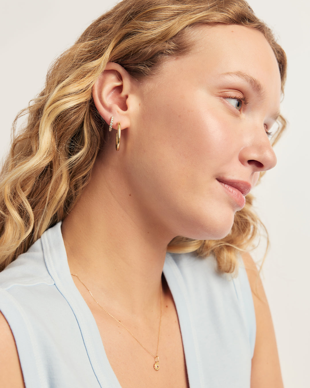14K Lab Grown Diamond Eternity Huggies