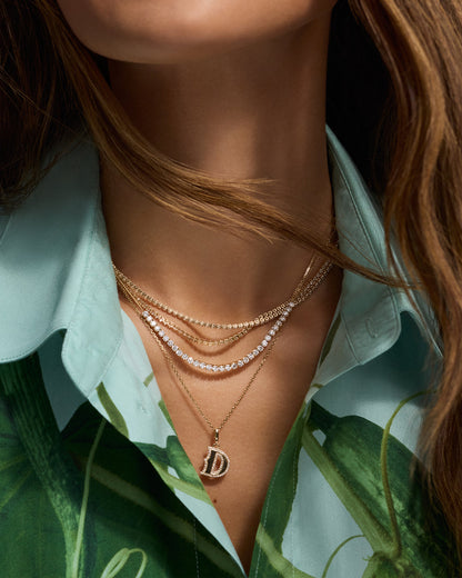 14K Lab Grown Diamond Tennis Row Necklace