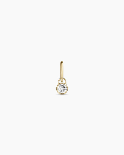 14K Lab Grown Diamond Halo Charm