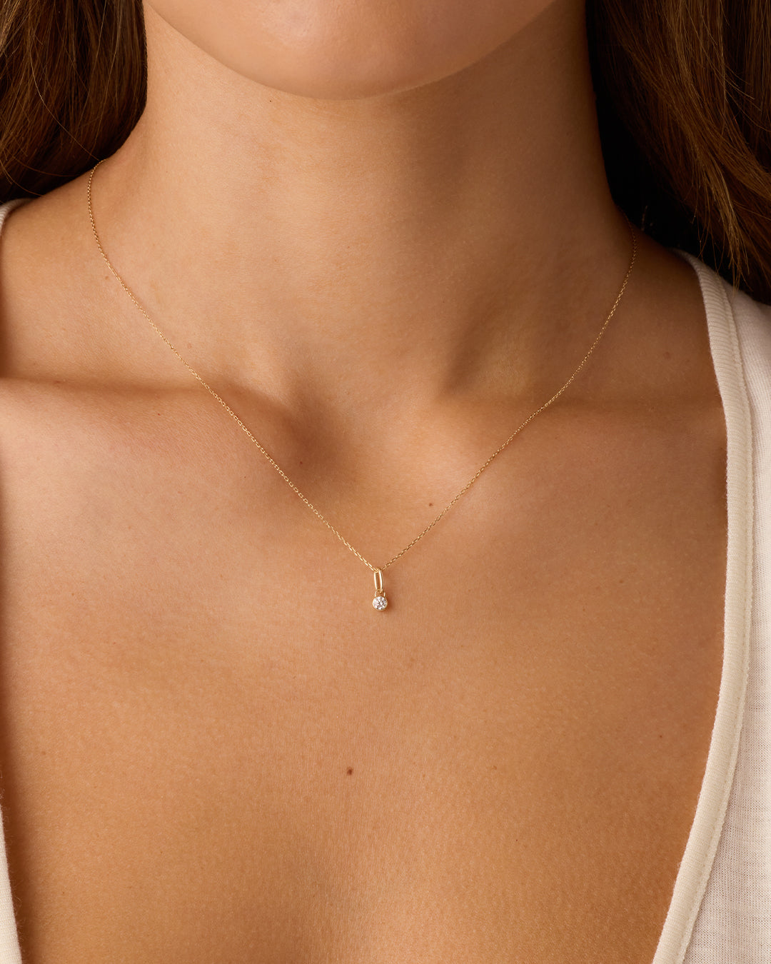 14K Lab Grown Diamond Halo Charm