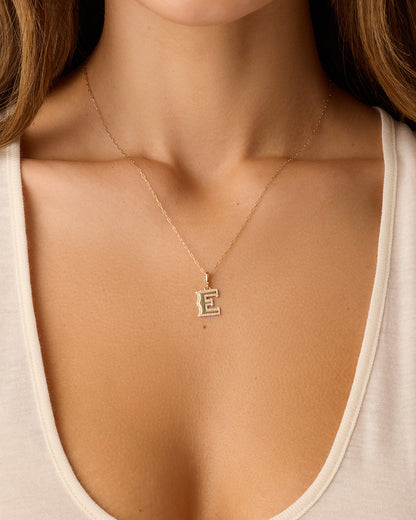 14K Diamond Era Alphabet Charm
