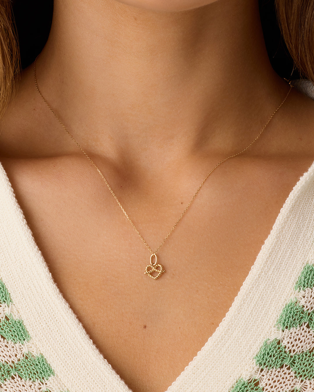 14K Gold Love Knot Charm