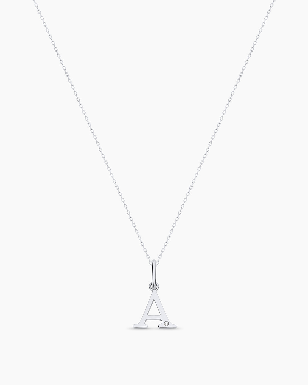 14K Diamond Vintage Alphabet Charm Necklace