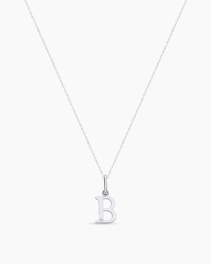 14K Diamond Vintage Alphabet Charm Necklace